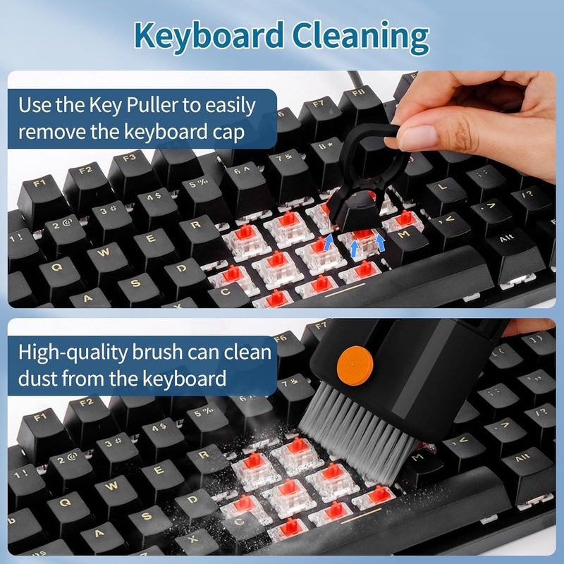 CleaniKu Keyboard Cleaner Laptop Cleaning Kit - Computer Tech Cleaning Brush, Electronic Screen Cleaner Spray and Wipe with Multi-Function Cleaning Tool for MacBook, Tablet, iPhone, Earbuds, Camera, Gaming - Image 2